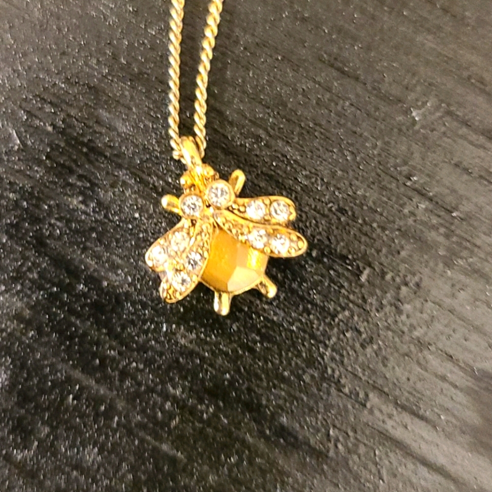 Diamond Bee Necklace